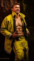 Hendrixx fireman stripper costume Perth